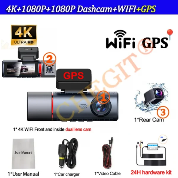 S18ee3169c1994938b459a30a73f0673dA.webp كاميرا سيارة 4K ذكية مع GPS وواي فاي ومراقبة كاملة