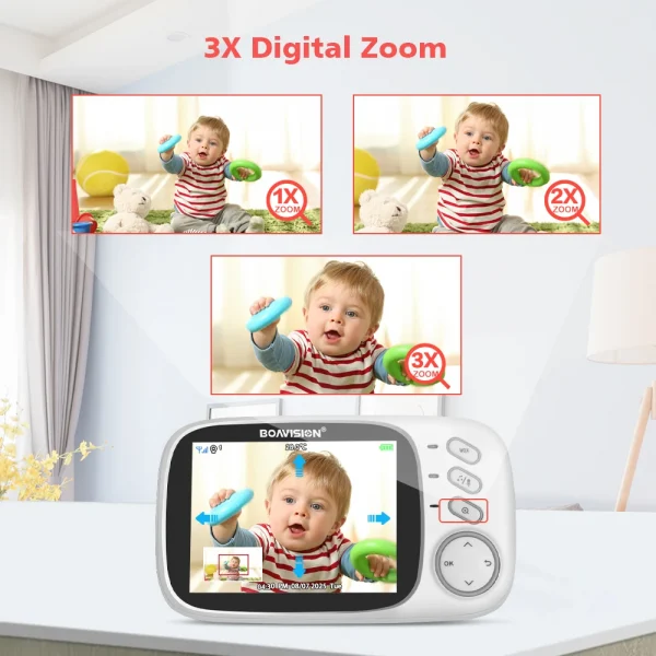 Sb248a9bb3465452b9ca83f4a863f18410-1.webp جهاز مراقبة الأطفال VB603 مع شاشة ورؤية ليلية وصوت ثنائي الاتجاه
